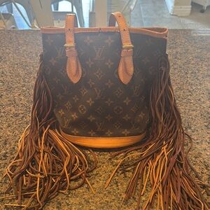 Louis Vuitton Monogram Brown Fringe Shoulder Bag